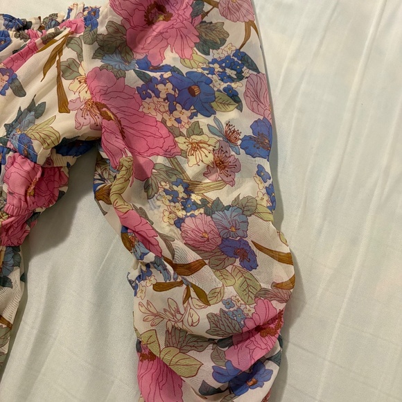 Bohme Pink & Blue Floral Midi Dress - Picture 4 of 4